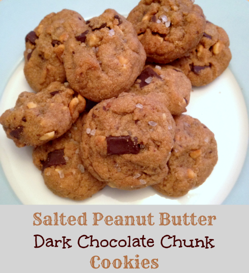 Salted Peanut Butter Dark Chocolate Chunk Cookies | Butter And Sprinkles
